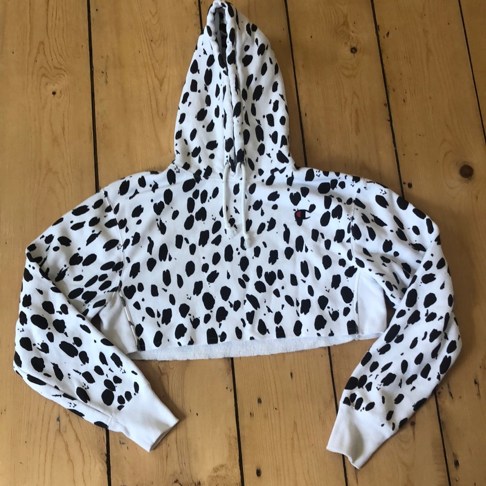 Dalmatian cropped hoodie